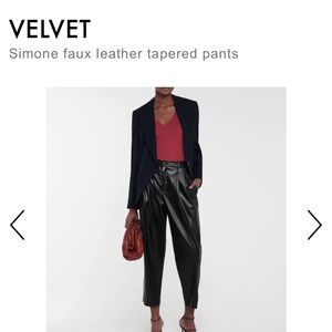 Velvet brand vegan leather pants, butter soft , never worn
